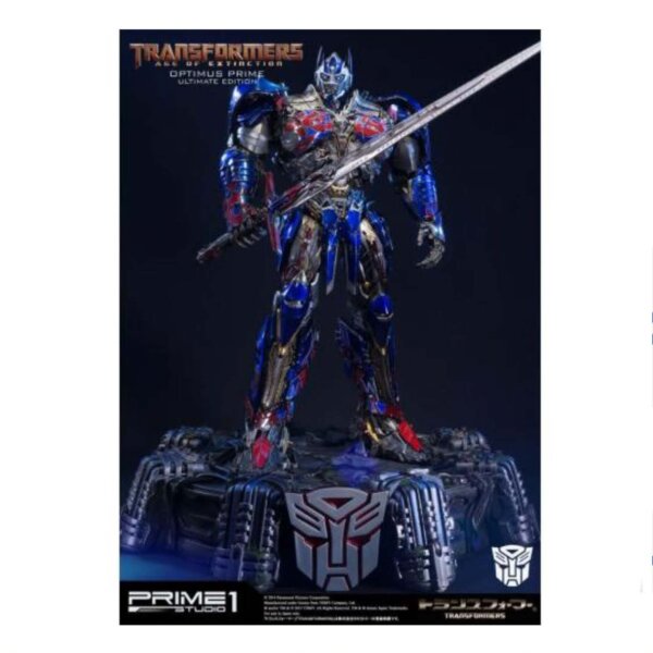 Transformers Ära des Untergangs Statue, Optimus Prime Ultimate Edition EX, 72 cm, detailreiche Sammlerfigur, dynamische Pose, limitierte Auflage.