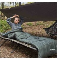 KingCamp Schlafsack 3-1 XXL, Deckenschlafsack, Baumwolle Flanell, bis -18°C, 230x90 cm, inkl. Kopfkissen, für 4 Jahreszeiten.