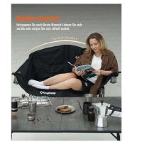 KingCamp Camping Couch, Faltbar, Luxus Campingstuhl für 2 Personen, gepolstert, bis 300 kg, Hochlehner, ideal für Garten und Balkon.