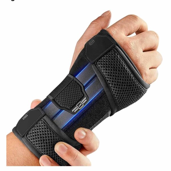 FREETOO Handgelenkstütze S/M rechts, Karpaltunnelsyndrom, 3 Metallschienen, weich gepolstert, ideal für Tendinitis, Arthritis, Verstauchungen.
