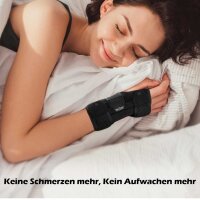 FREETOO Handgelenkstütze S/M, linke Hand, Karpaltunnelsyndrom, 3 Metallschienen, komfortabel, weich gepolstert, für Tendinitis, Arthritis.