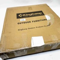 KingCamp Bambus Falt Tisch, Camping, klappbar, Aluminium, Holz, 3 Höhen verstellbar, ideal für Garten und Outdoor.