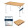 KingCamp Bambus Falt Tisch, Camping, klappbar, Aluminium, Holz, 3 Höhen verstellbar, ideal für Garten und Outdoor.