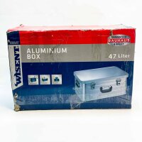 Wisent Aluminiumbox 47L, 585x385x265mm, robust, leicht, ideal für Transport und Lagerung, wetterfest, langlebig.