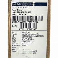 Acer Swift Go 14 SFG14-72-52GX Ultrabook, 14" 2.8K OLED, 16GB RAM, 521GB, 1440p Kamera, HDMI 2.1, Win 11, Intel Core Ultra 5, Silber.