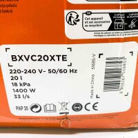 BLACK+DECKER BXVC20XTE wet/dry vacuum cleaner, 1400 W, 20 L, integrated socket for power tools, versatile.