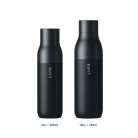 LARQ PureVis 740 ml Stainless Steel Water Bottle, Self-Cleaning, Insulated, UV Purifier, Award-Winning, Obsidian Black, Reusable.
