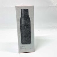 LARQ PureVis 740 ml Stainless Steel Water Bottle, Self-Cleaning, Insulated, UV Purifier, Award-Winning, Obsidian Black, Reusable.