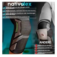 NativoDex Ellenbogenbandage, Kompressionsbandage, für Tennisarm, Golferarm, Sehnenentzündung, Arthrose, Sport - Grün, M
