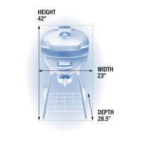 Napoleon PRO22, Holzkohle-Kugelgrill, schwarz, porzellanemaillierter Deckel, verchromtes Grillrost, robust und langlebig.