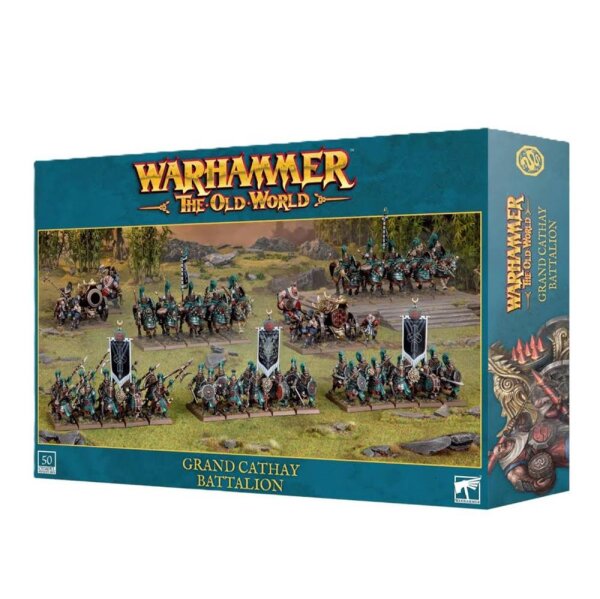 Warhammer The Old World - Force Box: Grand Empire of Cathay, strategic tabletop game, detailed miniatures, comprehensive rules.