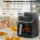 GIDGIMO air fryer, 8.5L, multifunction, viewing window, LED touchscreen, shake reminder, black.