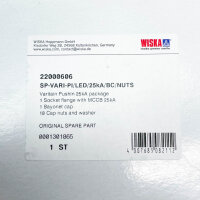 WISKA, SP-VARI-PI/LED/25kA/BC/NUTS, Varitain Pushin 25kA, MCCB 25kA, 1 base flange, bayonet cap, 10 cap nuts, washer, spare part.