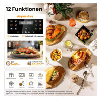 G12 Ultra, Hot Air Fryer XL 8.5L, Air Fryer, 1785W, LED touchscreen, viewing window, 12 functions, dishwasher-safe baskets.