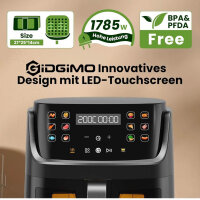 G12 Ultra, Hot Air Fryer XL 8.5L, Air Fryer, 1785W, LED touchscreen, viewing window, 12 functions, dishwasher-safe baskets.