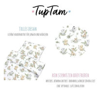 TupTam childrens bed linen set 2-piece, safari lion brown green, duvet cover 135x100 cm, pillowcase 40x60 cm, for boys and girls.