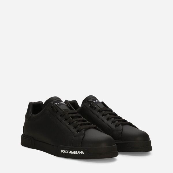 Dolce & Gabbana Portofino sneakers, size 45, calf nappa leather, elegant design, comfortable fit.