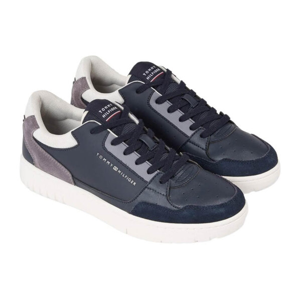 Tommy Hilfiger Herren Schuhe, FM0FM04730, Sneakers, Blau, EU 46, modisch und bequem.