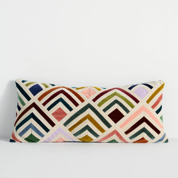 Christina Lundsteen Tallulah Kissen, 40x80 cm, dekorativ, farbenfroh, hochwertiger Stoff, stilvolles Design.