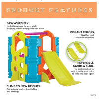 FEBER Spielplatz, Aktivitätszentrum, Spielzeugrutsche, für Kinder 2-7 Jahre, Famosa, fördert Bewegung und Kreativität.