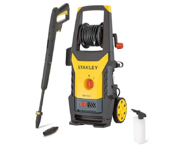 Stanley Hochdruckreiniger SXPW25E, 2500 W, 170 bar, 500 l/h, Gelb/Schwarz, leistungsstark, kompakt, ideal für Reinigung.