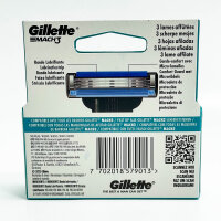 Gillette Mach3 Systemklingen, 4er Magazin, präzise Rasur, langlebige Klingen, komfortable Anwendung, für empfindliche Haut.