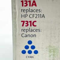 LaserCartridge 131A, ersetzt HP CF211A, Patrone, Farbe: Cyan, kompatibel mit Canon 731C, hohe Druckqualität.