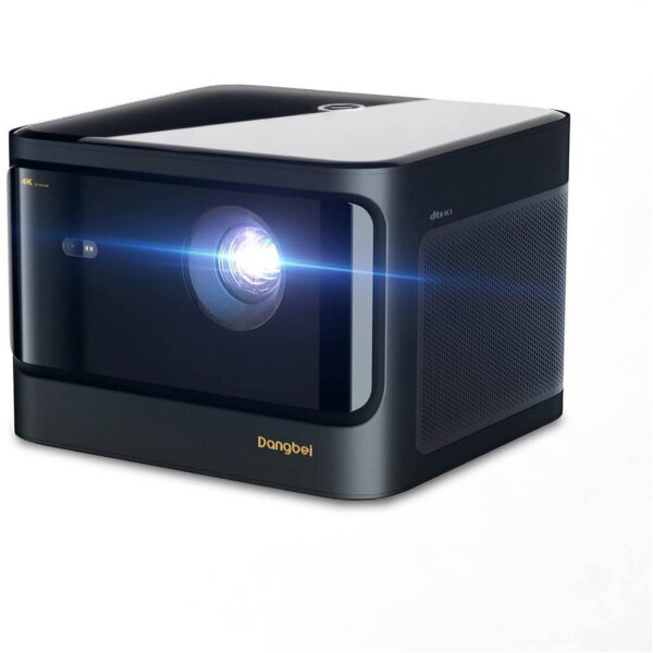 Dangbei Mars Pro, 4K laser projector, Ultra HD, 3840 x 2160, with scratches, impressive image quality, compact design.