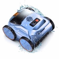 SEAUTO SAT 20, Kabelloser Poolstaubsauger, vollständige Abdeckung, 18.000 Saugkraft, Blau