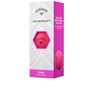 Callaway Golf Supersoft, golf ball, pink, soft surface, long distance, ideal for beginners and recreational players.