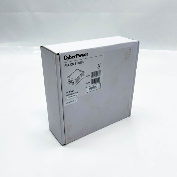 CyberPower SNEV001, environmental sensor, RJ45 x 2, 4 input contacts, measures temperature and humidity, compatible with RMCARD205/400.