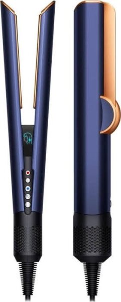Luftstrom-Haarglätter, Nachtblau/Kupfer – trocknet und glättet das Haar gleichzeitig für ein glattes, glänzendes Finish