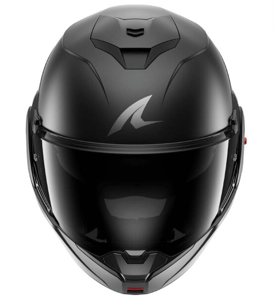 SHARK OXO DARK SHADOW Modular Helmet, Matte Black, Titanium A08, Size M, Removable Inner Lining, Integrated Sun Visor.
