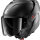 SHARK OXO DARK SHADOW Modular Helmet, Matte Black, Titanium A08, Size M, Removable Inner Lining, Integrated Sun Visor.