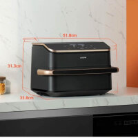 COSORI Dual Basket, 10L, Heißluftfritteuse, WiFi-fähig, 2 Körbe, vielseitig, inkl. Silikonzange, gesundes Frittieren.