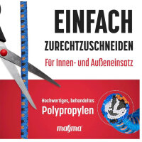 MAGMA Bungee-Seil 8mm, 50m, elastisches Gummiseil für Schwimmbadabdeckungen, Angeln, Segeln, Camping, blau.