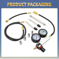 TU-21 Zylinder Leck Tester, Kfz-Kit, Kompressionstester, Doppelmanometer, 0-100PSI, Druckprüfung & Leckrate Test.