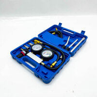 TU-21 Zylinder Leck Tester, Kfz-Kit, Kompressionstester, Doppelmanometer, 0-100PSI, Druckprüfung & Leckrate Test.