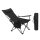 WOLTU Campingstuhl, Klappstuhl, leicht, mit Lehne, Getränkehalter, schwarz, ideal für Angeln und Outdoor-Aktivitäten.