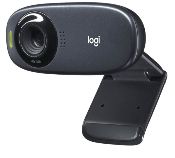Logitech C310, Webcam, HD 720p, 60° Sichtfeld, fester Fokus, USB, Rauschunterdrückung, ideal für Skype & Co., Schwarz.
