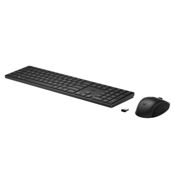HP 655, Wireless Keyboard and Mouse Set, 2.4 GHz, 100% Full Size, German, Black, Smart Buy