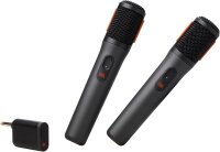 JBL PartyBox, Mikrofon-Set, Karaoke-Zubehör, 2 kabellose Mikrofone, eingebauter Popfilter, ideal für Zuhause.