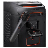 JBL PartyBox, microphone set, karaoke accessories, 2 wireless microphones, built-in pop filter, ideal for home use.