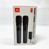 JBL PartyBox, microphone set, karaoke accessories, 2 wireless microphones, built-in pop filter, ideal for home use.