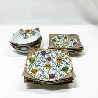 Excelsa Calavera dinnerware set, 18 pieces, porcelain, white, stylish design, ideal for festive occasions, durable and elegant.