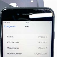 Apple iPhone 8, 64GB, Space Grau, Akku 87%, Apple Garantie: Abgelaufen, inkl. OVP, Kopfhörer, Ohne Ladekabel