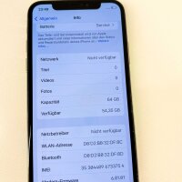 Apple iPhone X, 64GB, White, Battery 69% (1620 cycles), Apple Warranty: Expired, No accessories