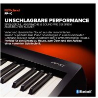 Roland FP-10, digital piano, 88 keys, SuperNATURAL sounds, authentic keyboard, user-friendly, perfect for home use.