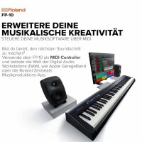 Roland FP-10, digital piano, 88 keys, SuperNATURAL sounds, authentic keyboard, user-friendly, perfect for home use.