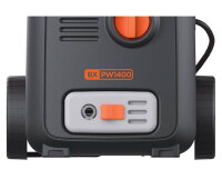 BLACK+DECKER BXPW1400E High-pressure cleaner, 1400 W, 110 bar, 390 l/h, compact, powerful, ideal for cleaning.